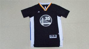 Maillot De Basket Golden State Warriors Kevin Durant 35 Manches Courtes Noir